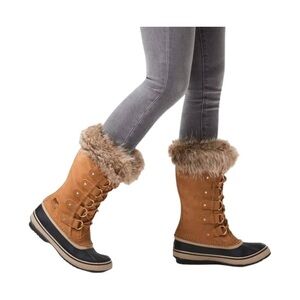 NWT Women Sz 8 Sorel Joan of Arctic Waterproof Winter Boots Camel